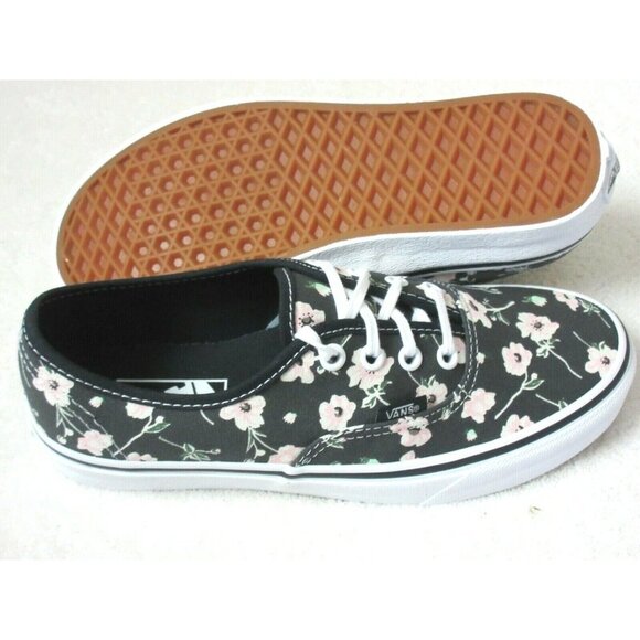 Vans Authentic Women's Vintage Floral Blue Graphite canvas shoes Sizes NIB - Picture 1 of 5
